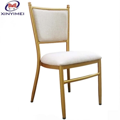 Sedile da pranzo per hotel personalizzato in intaglio in alluminio in lega di metallo sedile di bambù imbottito