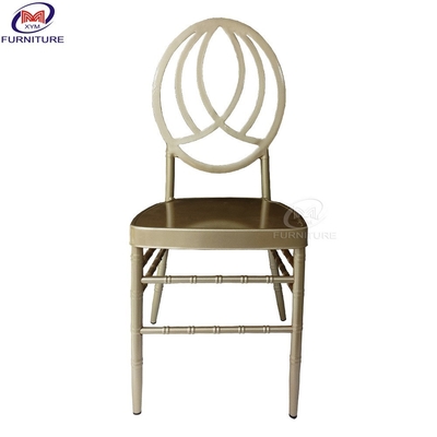Scavi di fiori rotondi Sospendente matrimonio Chiavari Chair Champagne Gold Aluminum Metal Sedie di bambù