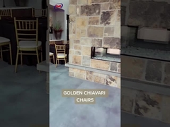 Sedia dorata 9ZJ01 della sedia di Chiavari di quattro pali con la borsa del sedile